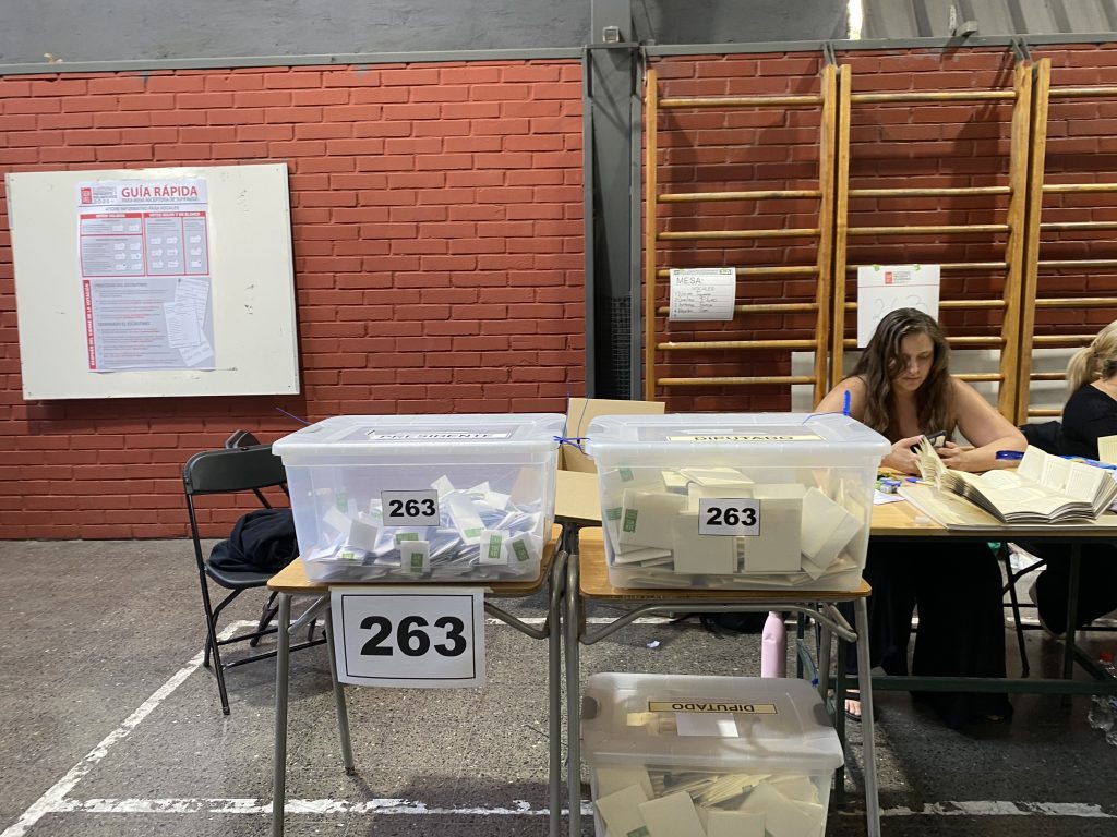 Imagen de local de votaciones en las elecciones presidenciales 2025. Foto realizada por Josefina Aguirre.