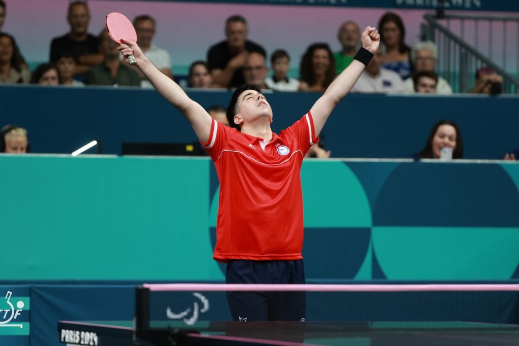 Manuel Echaveguren tras competencia de para tenis de mesa.